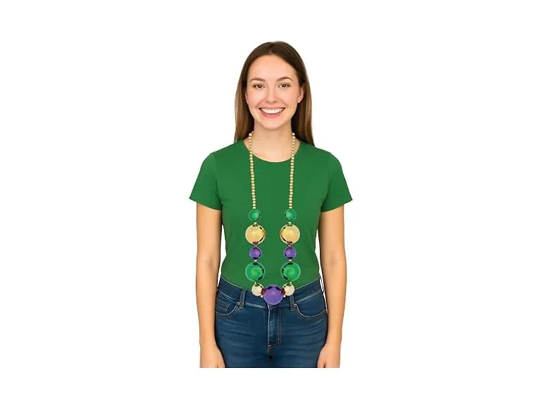 Beistle Jumbo Mardi Gras Beads – (4' 7")