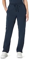 Amazon Basics Women's Scrubs Tapered Leg Pants Yoga Waistband, Navy, XX-Large