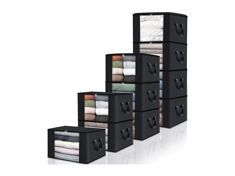 Fab totes 60L Black 10 Pack Storage Bags