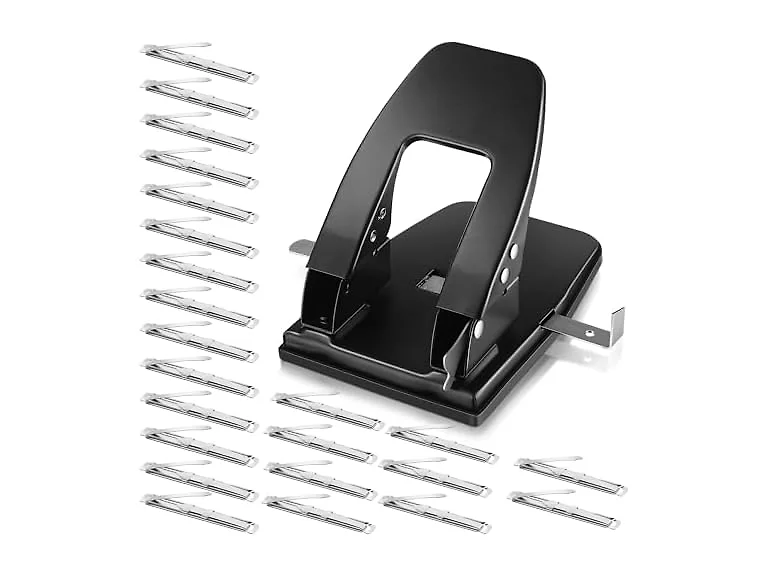 2 Hole Punch & 100 Prong Paper Fasteners