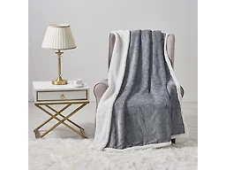 Luxury Home CAESAR SHERPA-THROW-GREY Caesar Embos
