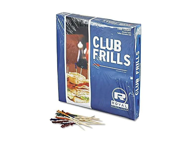 Royal Club Cellophane-Frill Wood Picks