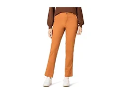 Amazon Essentials Women's High-Rise Slim-Fit Full-Length Straight-Leg Khaki Pant, Caramel, 18 Short
