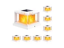Brightever KN0001 Solar Flame Post Cap Light White 8pack