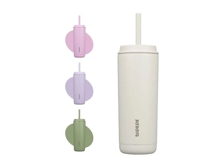 BJPKPK Insulated Tumbler with Lid and Straw,20 oz White