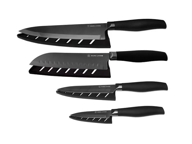 Dura Titan 4pc Knife Set W/Sheaths