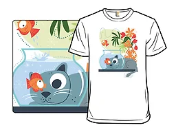 Cat, Fish, and Aquarium
