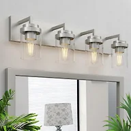 Espird Bathroom Vanity Light, Matte Vanity Light with Clear Glass Shade, Bathroom Lighting Fixtures Over Mirror for Bathroom