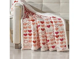 Luxury Home ISABELLA-STHROW Microplush Printed Sherpa Blan