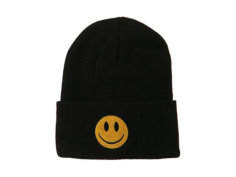 E4Hats.com (OS) Smile Face Embroidered Beanie
