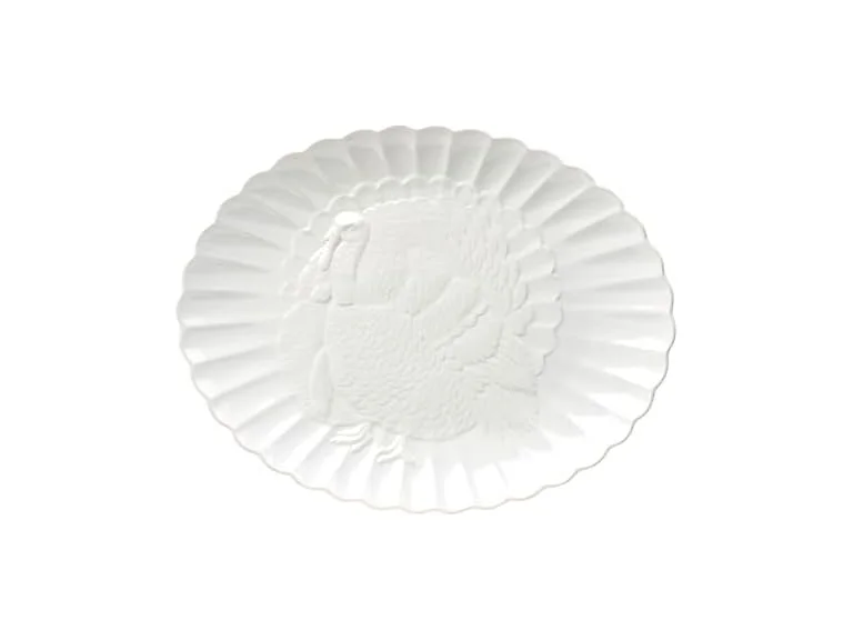 Lenox French Perle Scalloped Turkey Platter
