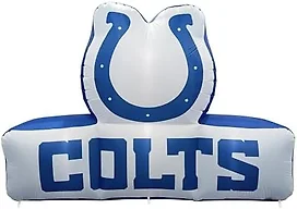 FANMATS NFL Indianapolis Colts Inflatable Mascot - Self Inflating Inflatable Display, Built-In Blower & Tethers, Official Team Logo – Show Your Spirit All Year Round