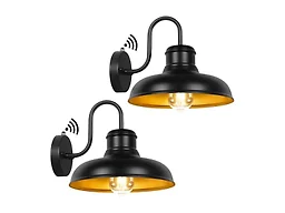 TOBUSA KN0001 Gooseneck Outdoor Lights Black Golden 2P