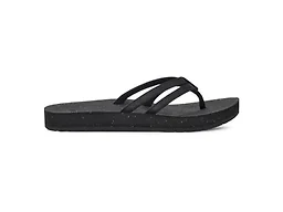 Teva 1151014-BLK 5 Teva Reflip Strappy Leather Women's Shoes Black