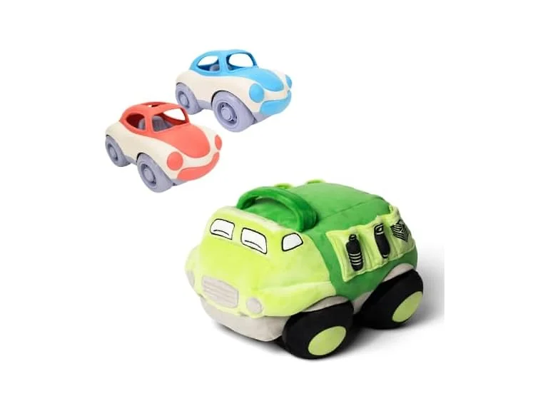 Green Toys Recycle Truck Plush & Soft Top 2-Pack Bundle