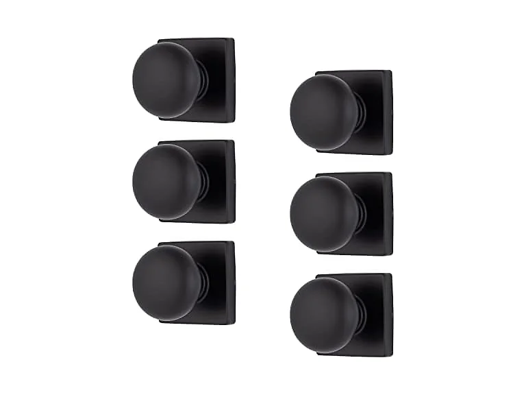 BRINKS Contemporary Passage Ball Knob Black 6pk