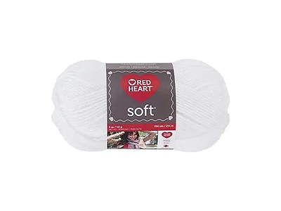 RED HEART Soft Yarn, White