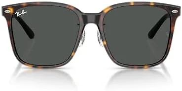Ray-Ban RB2206D 710/87 57 57-18-145 Ray-Ban Rb2206d Square Sunglasses HAVANA/DARK GREY
