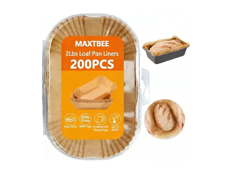 MAXTBEE Loaf Pan Liners, 200Pcs Non-Stick