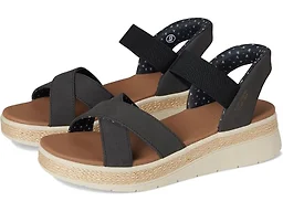 Skechers Women's Hands Free Slip-ins Bobs Sun Ray - Move Over, Black, 7.5 Medium