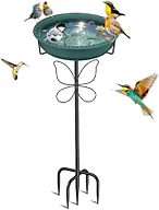 YOADEHOA Bird Bath for Outside, Garden Freestanding Birdbath & Birdfeeder with Removable Bowl, Bird Baths Feeder for Outdoors Garden Patio Yard Lawn Decor, 5-Pronged Base & Easy to Clean