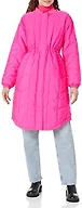 Amazon Essentials Women's Oversized Quilted Coat (Available in Plus Size), Neon Pink, Large