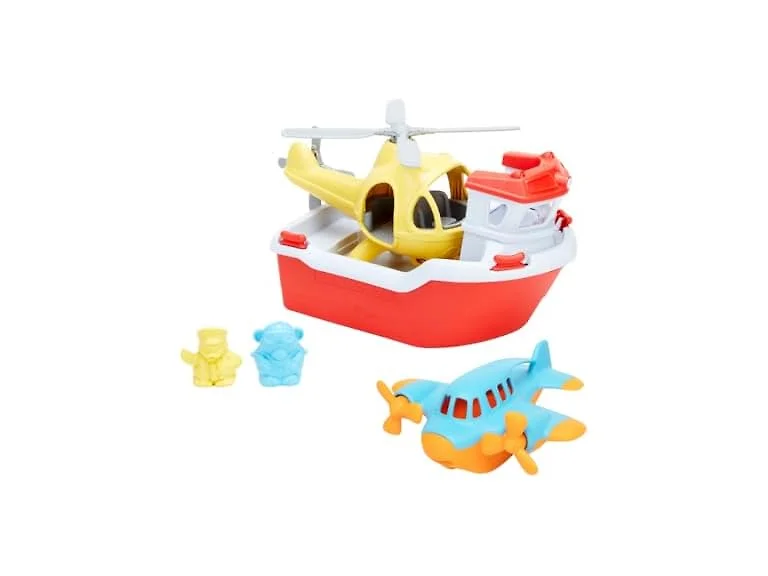 Mini Float Plane and Rescue Boat Bundle 