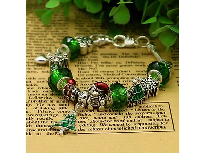 Murano Christmas Charm Bracelet