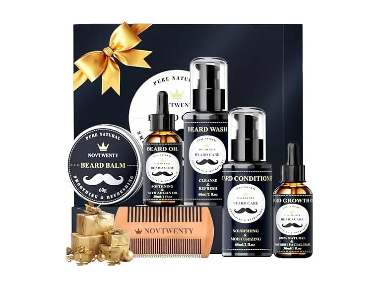 NOVTWENTY NO BC01 7 in 1 Beard Care kit for men