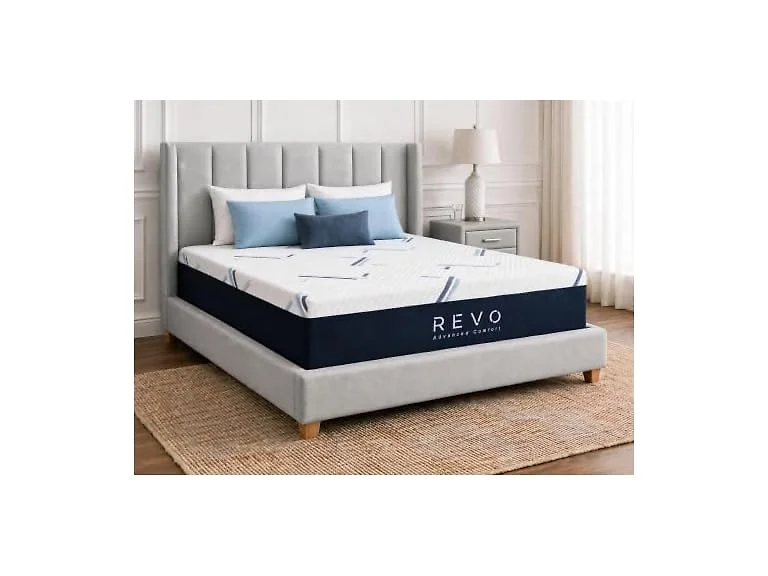 REVO 12 Inch Gel Memory Foam Mattress, King, Medium