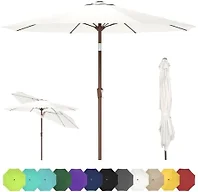 GREENVINES GV-OS-UM-01 9 FT Patio Umbrella Beige
