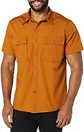 Amazon Essentials Men's Slim-Fit Short-Sleeve Two-Pocket Utility Shirt, Dark Caramel, X-Large