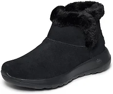 Skechers Women's On-the-go Go Walk Joy - Bundle Up Boot, Black/Black, 7