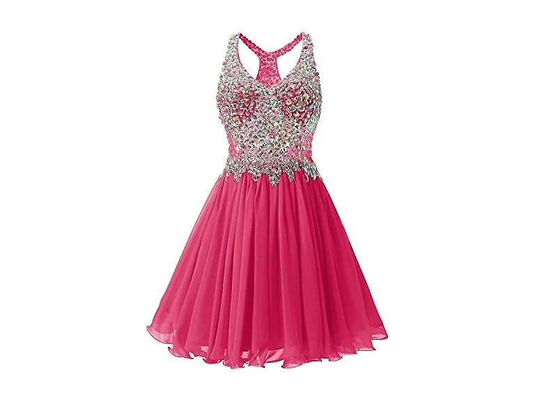 Fanciest Women (8) Beaded Chiffon Homecoming Dress