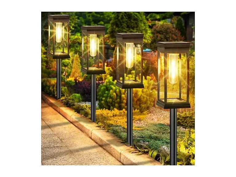 BesLowe Solar Pathway Lights 2-Pack