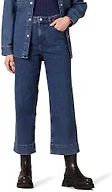 Amazon Essentials Women's High-Rise Regular-Fit Ankle-Length Wide-Leg Jeans - Discontinued Colors, Medium Wash, 20