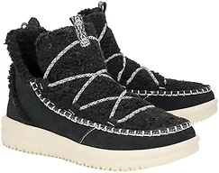Hey Dude Womens Shoes, Camden Suede Cozy, Black, 39