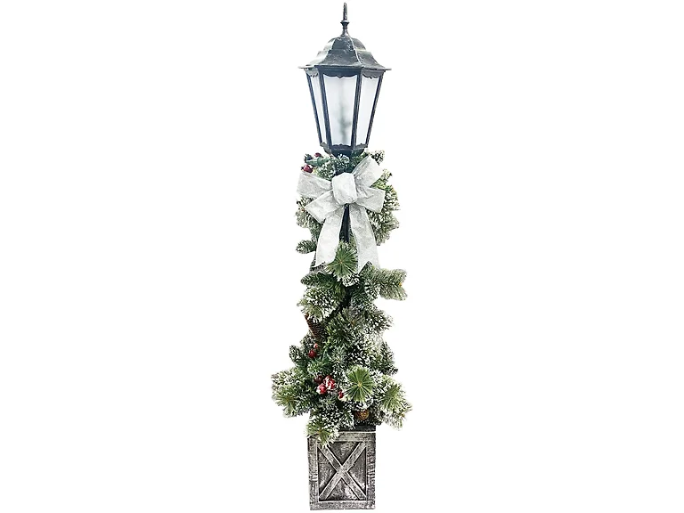 Santa's Workshop, 4' NEEDLE PINE LAMP POST, 50 UL