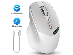 3P 3PX-BTMOUSE-GRY 2.4G+BT Dual Mode Wireless Mou