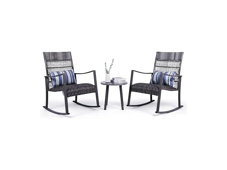 Backyard Expressions 3-Piece Wicker Patio Set