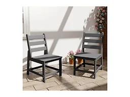 GREENVINES GV-50 Outdoor Dining Chairs set of 2 Grey