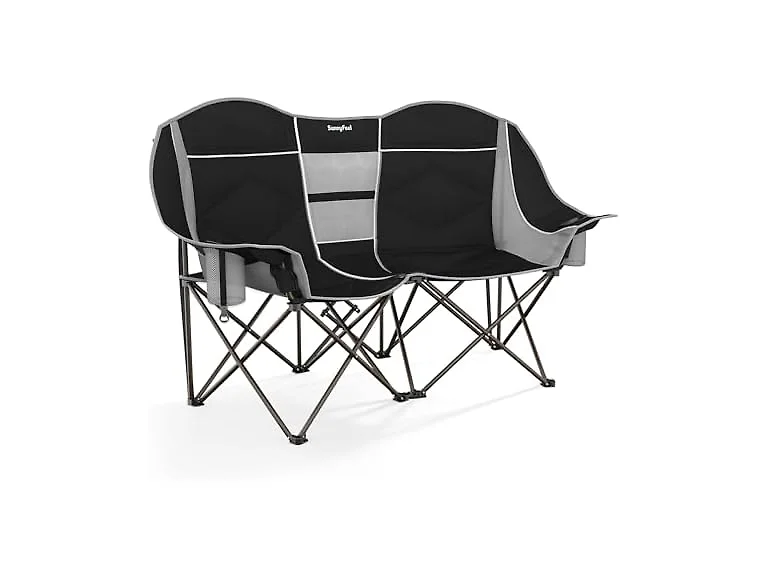 SUNNYFEEL Black Loveseat Camping Chair