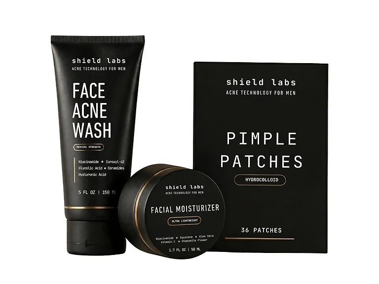 Acne System for Men and Boys Face Wash Moisturizer