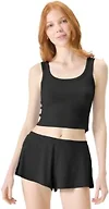 florence by mills Women's Do Not Disturb Ribbed Sleeptank Top, Black, XX-Large