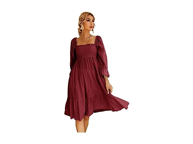 R.Vivimos Women (L) Summer Cotton Polka Dots Dress