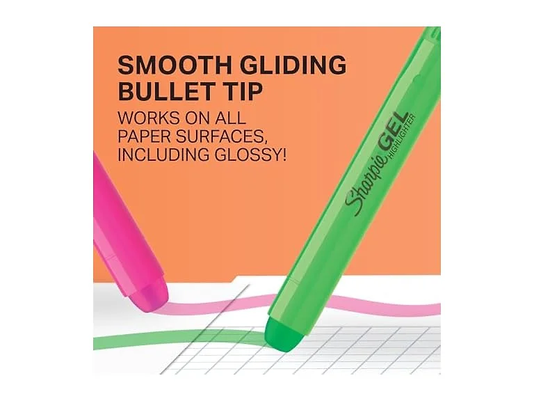 Sharpie Gel Highlighters, Bullet Tip, 5 Count