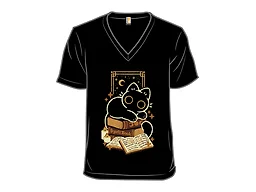 Cute Black Cat on Spellbooks