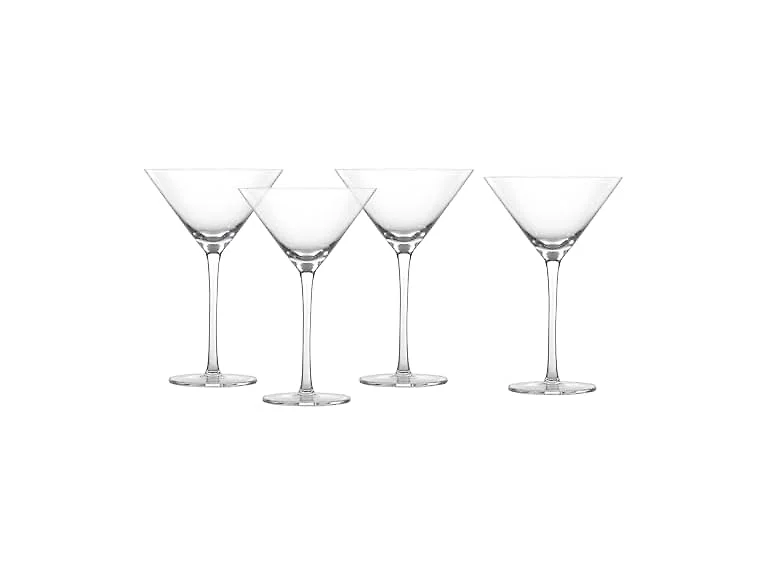 Fortessa Gala Glass, 8 Ounce Martini (Set of 4), Clear
