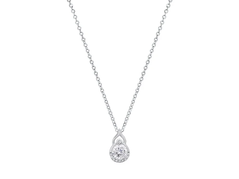 Moissanite Diamond Infinity Necklace