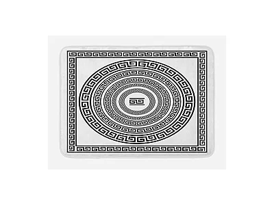 Ambesonne Geometric Bath Mat, Traditional Concept